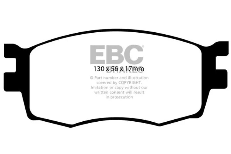 EBC 06-11 Hyundai Accent 1.6 Greenstuff Front Brake Pads - Main Product View