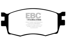Load image into Gallery viewer, EBC 06-11 Hyundai Accent 1.6 Redstuff Front Brake Pads - Side View