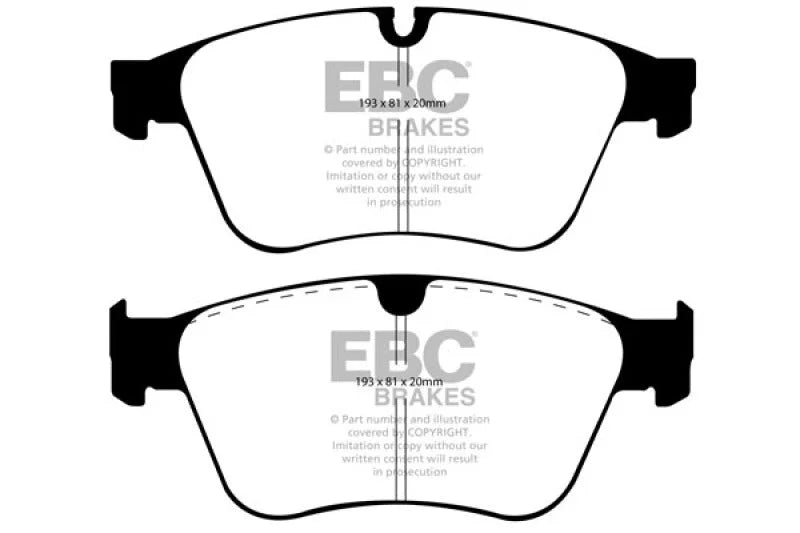 EBC 06-11 Mercedes-Benz M-Class (ML) ML63 AMG 6.2 Yellowstuff Front Brake Pads - Main Product View