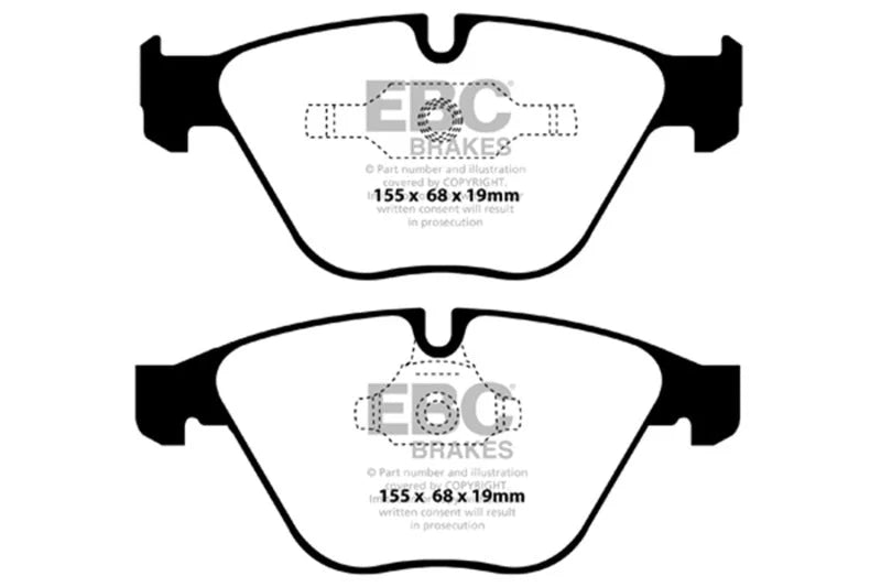 EBC 06-12 BMW 335i 3.0T (E90/E92/E93) Bluestuff Front Brake Pads - Main Product View