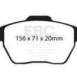 Load image into Gallery viewer, EBC 06-13 Audi A3 2.0T (Girling Rear Caliper) Bluestuff Front Brake Pads - Main Product View