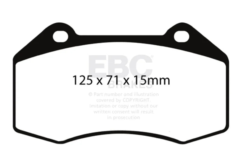EBC 07-08 Chevrolet Cobalt 2.0 Supercharged (SS) Redstuff Front Brake Pads - Main Product View