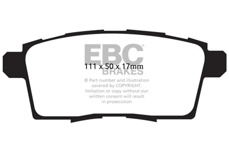EBC 07-08 Mazda CX-9 3.5L Greenstuff Rear Brake Pads - Main Product View