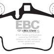 Load image into Gallery viewer, EBC 07-08 Porsche 911 (997) (Cast Iron Rotor only) 3.6 Carrera 2 Yellowstuff Front Brake Pads - Side View