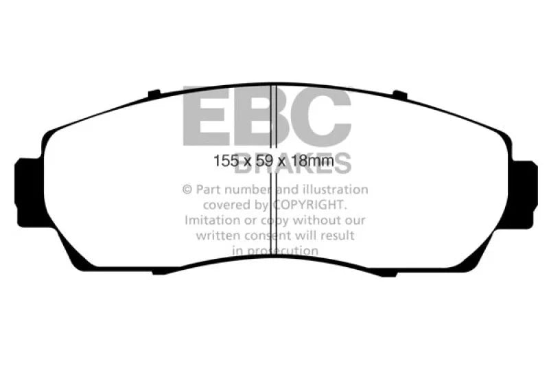 EBC 07-09 Acura RDX 2.3 Turbo Redstuff Front Brake Pads - Main Product View
