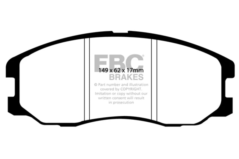 EBC 07-09 Chevrolet Equinox 3.4 Ultimax2 Front Brake Pads - Main Product View