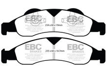 Load image into Gallery viewer, EBC 07-09 Ford Expedition 5.4 2WD Ultimax2 Front Brake Pads - Side View