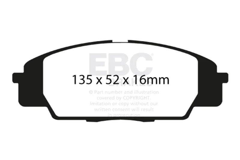 EBC 07-11 Acura CSX (Canada) 2.0 Type S Bluestuff Front Brake Pads - Main Product View