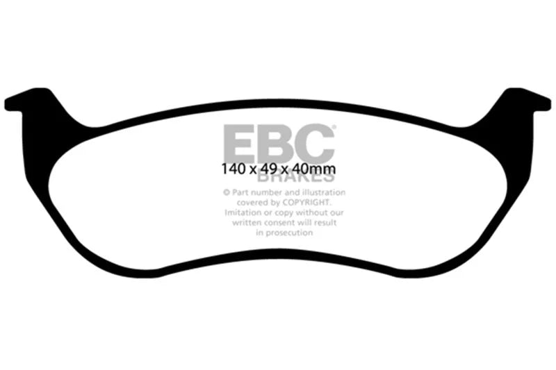 EBC 07-11 Ford Explorer Sport Trac 4.0 Yellowstuff Rear Brake Pads - Main Product View