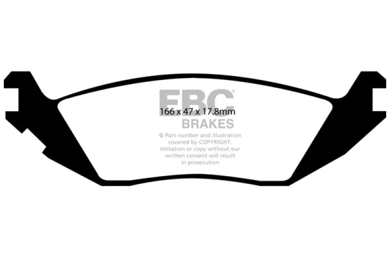 EBC 07-11 Jeep J8 2.8 TD Bluestuff Rear Brake Pads - Main Product View