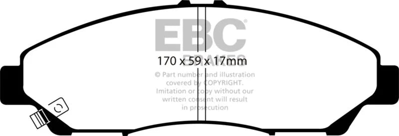 EBC 07-13 Acura MDX 3.7 Ultimax2 Front Brake Pads - Main Product View