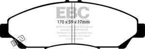 EBC 07-13 Acura MDX 3.7 Ultimax2 Front Brake Pads - Main Product View
