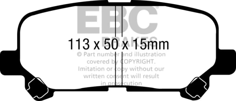 EBC 07-13 Acura MDX 3.7 Yellowstuff Rear Brake Pads - Main Product View