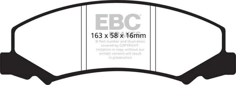 EBC 08-09 Buick Allure (Canada) 5.3 Redstuff Front Brake Pads - Main Product View