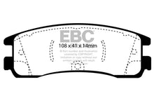 Load image into Gallery viewer, EBC 08-09 Buick Allure (Canada) 5.3 Redstuff Rear Brake Pads - Side View