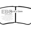Load image into Gallery viewer, EBC 08-09 Hyundai Azera 3.3 Ultimax2 Rear Brake Pads - Side View