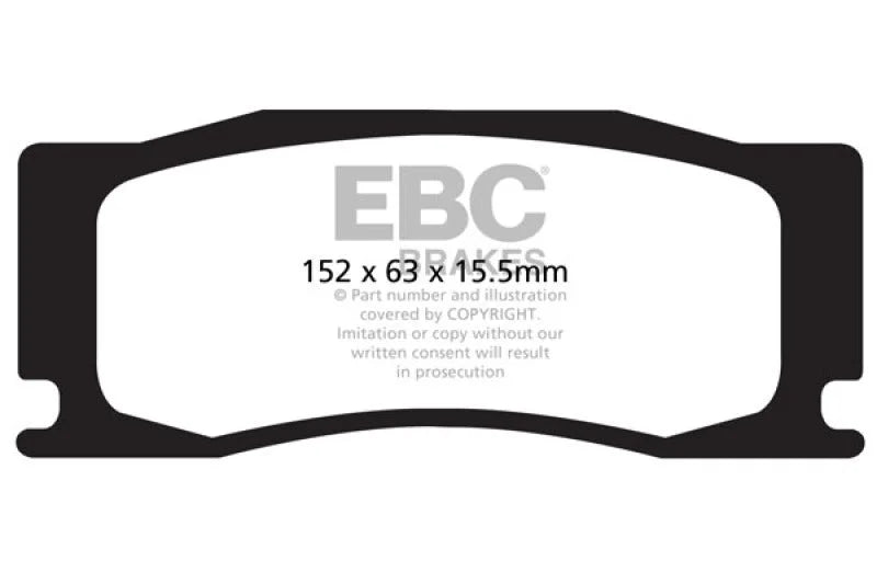 EBC 08-09 Jaguar XKR 4.2 Supercharged (Portfolio) Yellowstuff Front Brake Pads - Main Product View