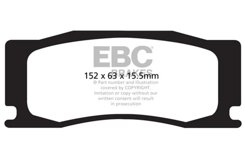 EBC 08-09 Jaguar XKR 4.2L Supercharged Bluestuff Front Brake Pads - Main Product View