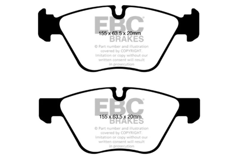 EBC 08-10 BMW 128 3.0 Redstuff Front Brake Pads - Main Product View