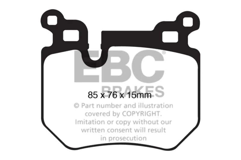 EBC 08-10 BMW 135 3.0 Twin Turbo Redstuff Rear Brake Pads - Main Product View
