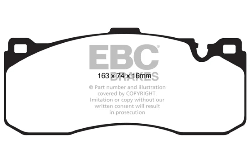 EBC 08-10 BMW 135 3.0 Twin Turbo Yellowstuff Front Brake Pads - Main Product View