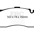 Load image into Gallery viewer, EBC 08-10 BMW 135 3.0 Twin Turbo Yellowstuff Front Brake Pads - Side View