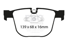 Load image into Gallery viewer, EBC 08-10 BMW M3 4.0 (E90) Bluestuff Rear Brake Pads - Side View
