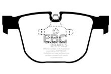 Load image into Gallery viewer, EBC 08-10 BMW M3 4.0 (E90) Redstuff Rear Brake Pads - Side View
