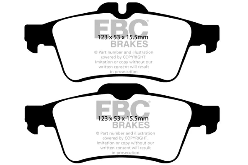 EBC 08-10 Chevrolet Cobalt 2.0 Turbo (SS) Yellowstuff Rear Brake Pads - Main Product View