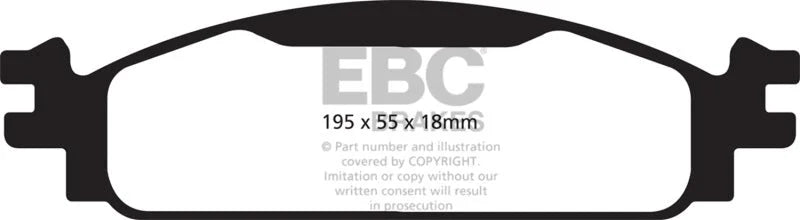 EBC 08-10 Ford Flex 3.5 Yellowstuff Front Brake Pads - Main Product View