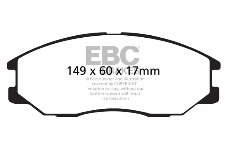 EBC 08-10 Kia Sorento 3.3 Greenstuff Front Brake Pads - Main Product View