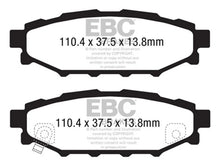 Load image into Gallery viewer, EBC 08-10 Subaru Impreza 2.5 Bluestuff Rear Brake Pads - Side View