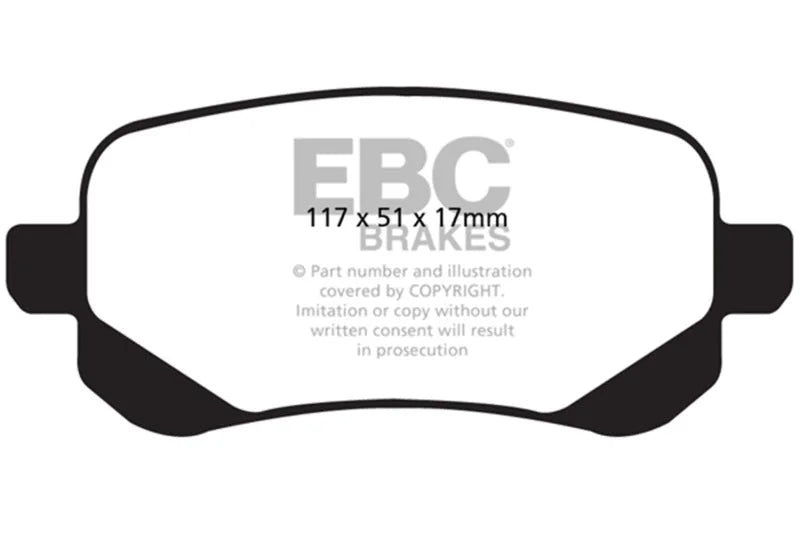 EBC 08-11 Chrysler Town & Country 3.3 Extra Duty Rear Brake Pads - Main Product View