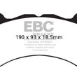 Load image into Gallery viewer, EBC 08-11 Nissan GT-R (R35) 3.8 Twin Turbo (Cast Iron Rotors) Yellowstuff Front Brake Pads - Side View