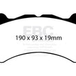 Load image into Gallery viewer, EBC 08-11 Nissan GT-R (R35) 3.8 Twin Turbo (Cast Iron Rotors) Bluestuff Front Brake Pads - Main Product View