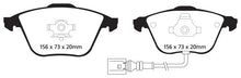 Load image into Gallery viewer, EBC 08-11 Volkswagen CC 3.6 Ultimax2 Front Brake Pads - Side View