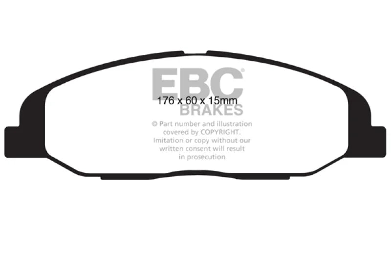 EBC 08-13 Cadillac CTS 3.0 Yellowstuff Front Brake Pads - Main Product View