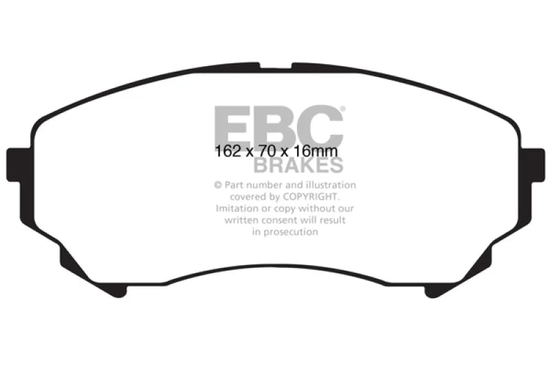 EBC 08-13 Cadillac CTS 3.6 (315mm Rear Rotors) Redstuff Front Brake Pads - Main Product View