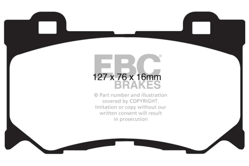 EBC 08-13 Infiniti FX50 5.0 Redstuff Front Brake Pads - Main Product View