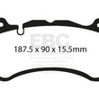 Load image into Gallery viewer, EBC 08-13 Mercedes-Benz C63 AMG (W204) 6.2 Bluestuff Front Brake Pads - Side View