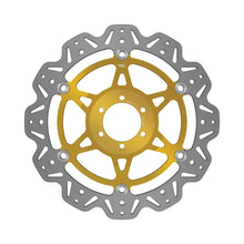Load image into Gallery viewer, EBC 08-15 Aprilia Dorsoduro 750 ABS Front Left/Right Vee Floating Gold Rotor