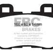 Load image into Gallery viewer, EBC 08-15 Infiniti G37 3.7 Bluestuff Rear Brake Pads - Side View
