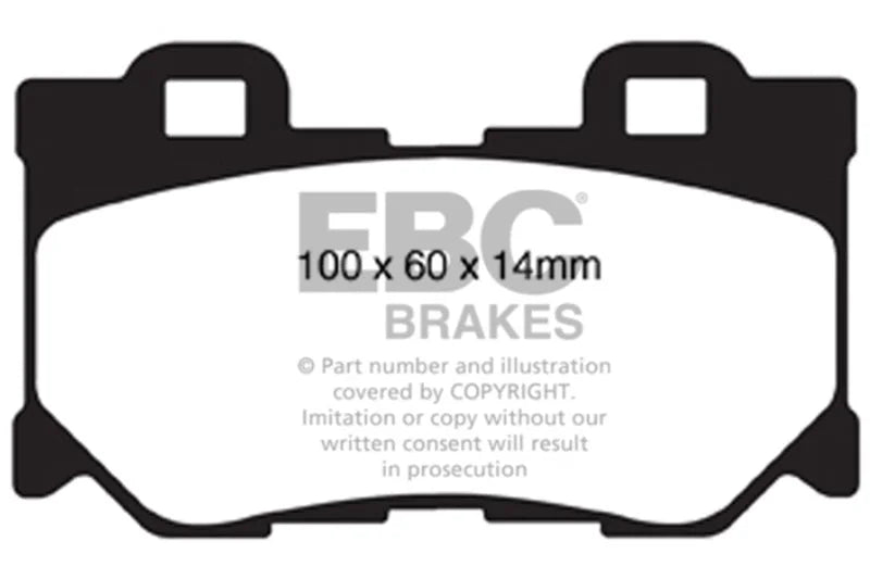 EBC 08-15 Infiniti G37 3.7 Bluestuff Rear Brake Pads - Side View