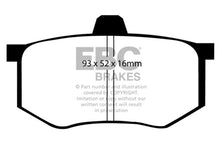 Load image into Gallery viewer, EBC 08-16 Mitsubishi Lancer Evo 10 2.0 Turbo (1 piece rotor) Ultimax2 Rear Brake Pads - Main Product View