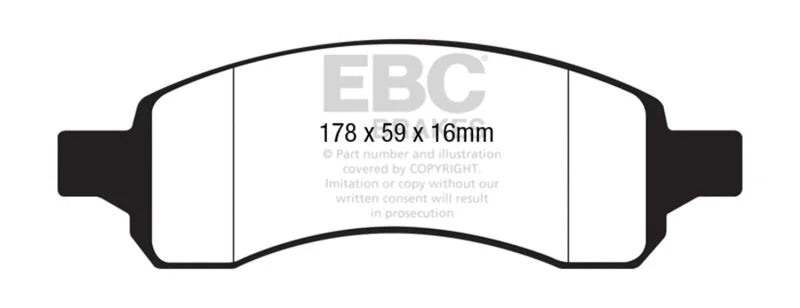EBC 08+ Chevrolet Traverse 3.6 Yellowstuff Front Brake Pads - Main Product View