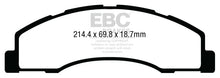 Load image into Gallery viewer, EBC 08+ Ford Econoline E150 4.6 Ultimax2 Front Brake Pads - Side View