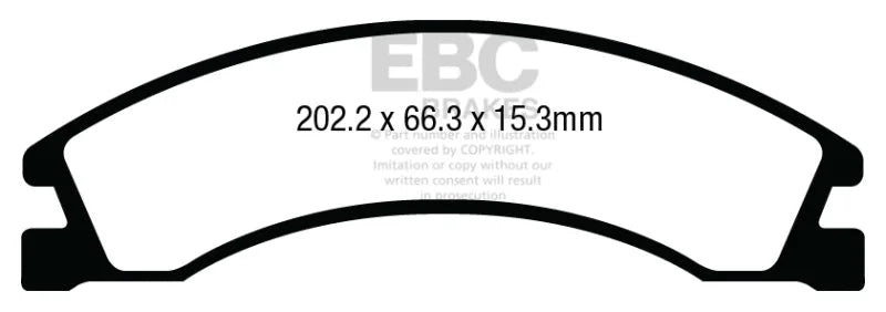 EBC 08+ Ford Econoline E150 4.6 Yellowstuff Rear Brake Pads - Main Product View