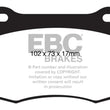Load image into Gallery viewer, EBC 08+ Lexus IS-F 5.0 Bluestuff Rear Brake Pads - Side View