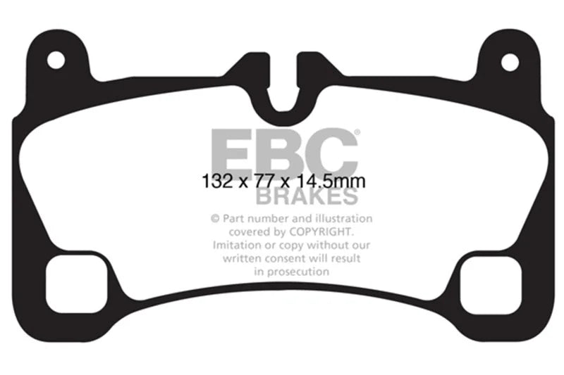 EBC 08 Porsche Cayenne 4.8 Turbo Extra Duty Rear Brake Pads - Main Product View