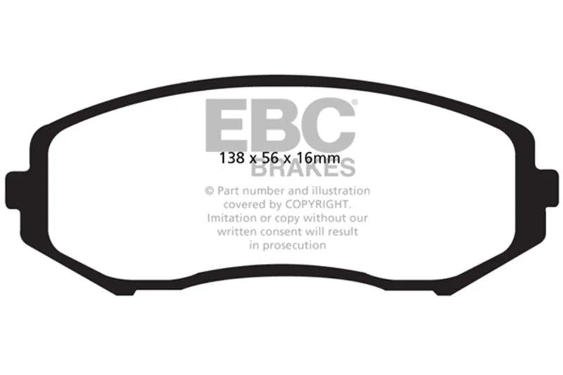 EBC 08+ Suzuki Grand Vitara 2.4 Ultimax2 Front Brake Pads - Main Product View